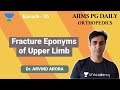 AIIMS PG | Orthopedics | Fracture Eponyms of Upper Limb By Dr. Arvind arora