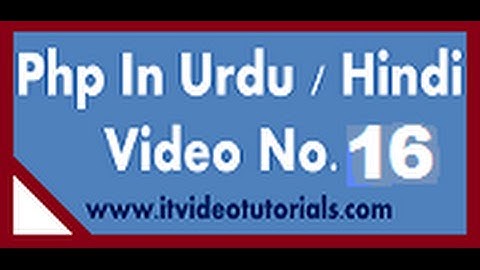 Php tutorial in urdu hindi, logical operator