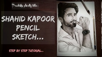 How to draw Shahid Kapoor sketch | Full sketch step by step tutorial || Pratik