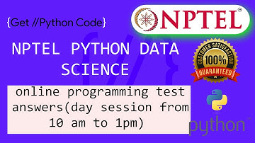 Python for Data Science: Online programming test answers