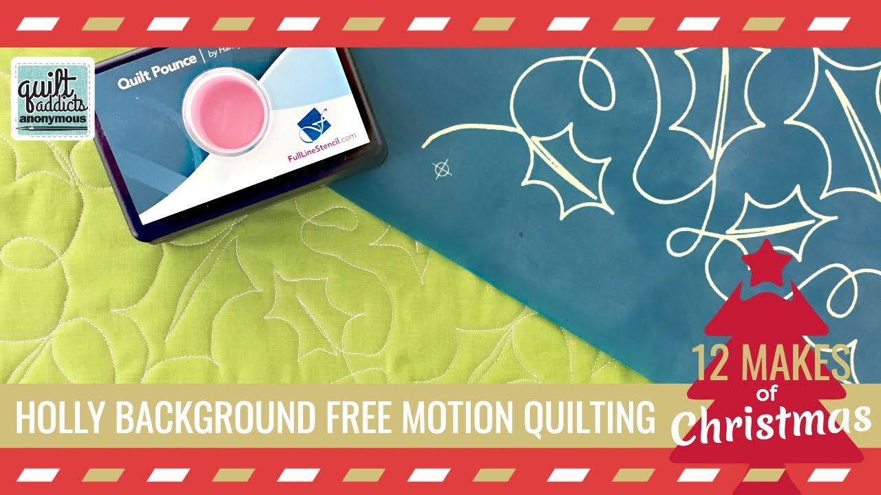 Hearts Meander Free Motion Quilting Tutorial using Full Line Stencil 