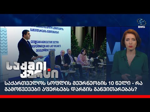საქართველოს სოფლის მეურნეობის 10 წელი - რა გამოწვევები აფერხებს დარგის განვითარებას?