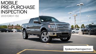 2013 Ford F-150 pre-purchase inspection