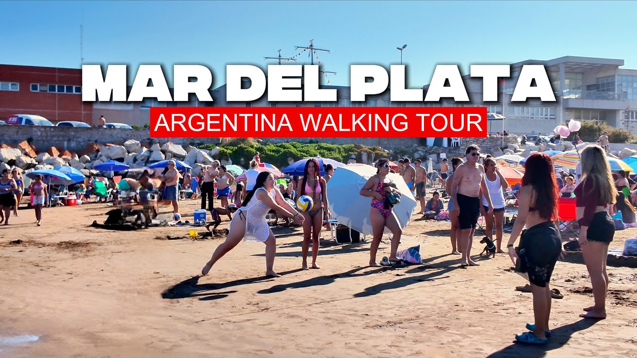 BEACH WALK 4K 60FPS in Mar del Plata, Argentina. What's going on on Playa Grande in summer 2026?