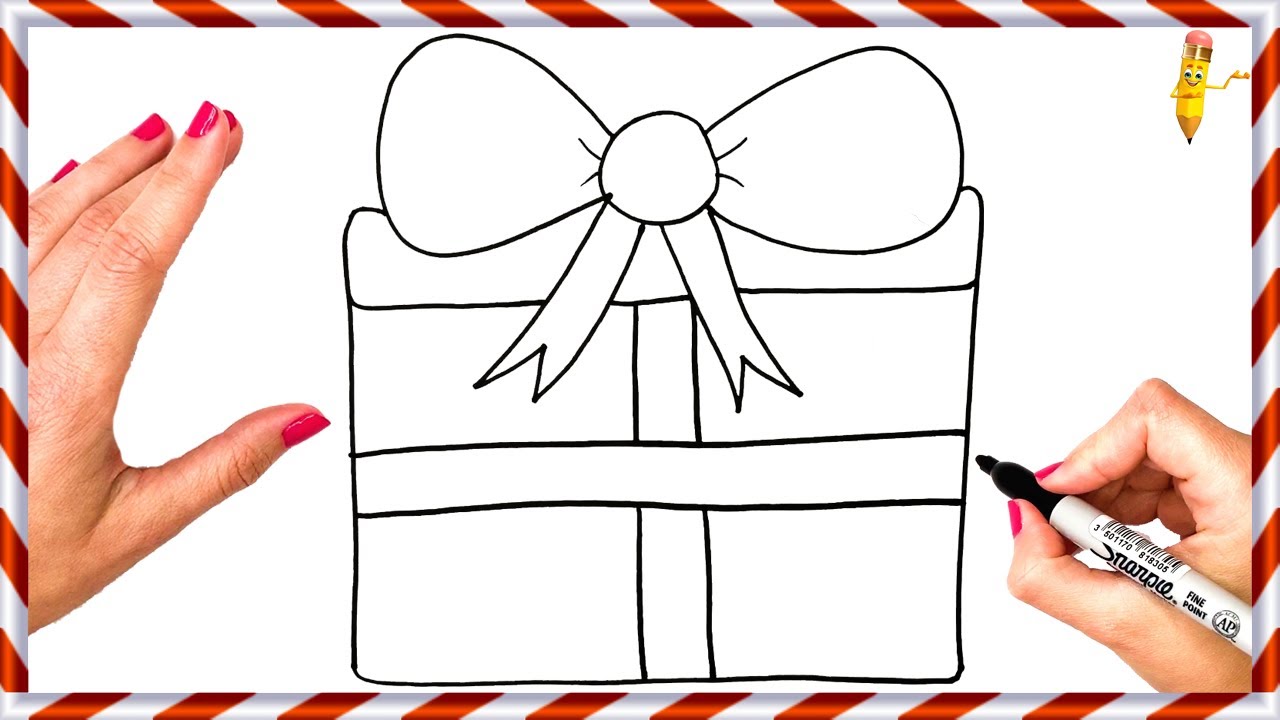 How to Draw a Present - Easy Step by Step for Beginners - Art by Ro