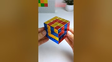 Cube in a Cube Pattern on a 4x4 Shiny Metallic Cube ✨🧩