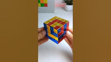 Cube in a Cube Pattern on a 4x4 Shiny Metallic Cube ✨🧩