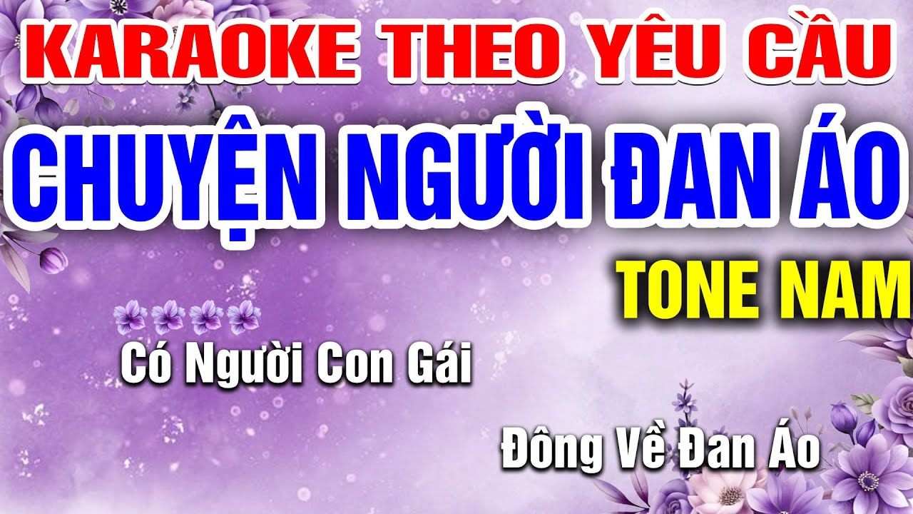 ✔ CHUYỆN NGƯỜI ĐAN ÁO Karaoke Nhạc Sống Tone Nam - Karaoke Theo Yêu Cầu