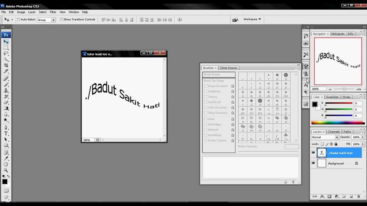  Cara  membuat  tulisan  di photoshop melengkung  YouTube