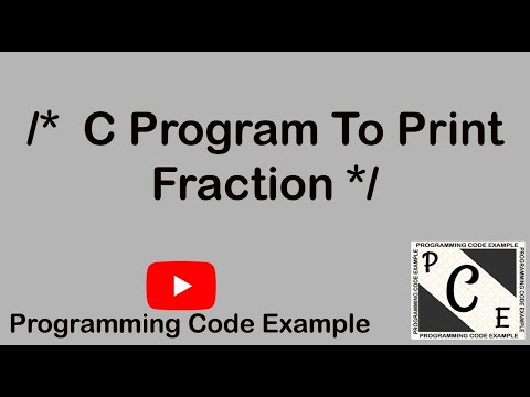 Video: How To Print A Fraction