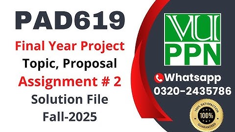 PAD619 Assignment 2 solution 2025 #pad619 #proposal #project