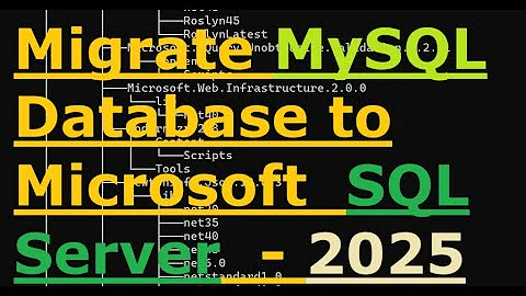 Migrate MySQL database to SQL Server
