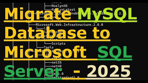 Migrate MySQL database to SQL Server