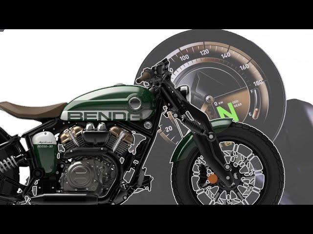 速報】V型2気筒 軽二輪のBENDA「ナポレオンボブ250」エンジン始動と