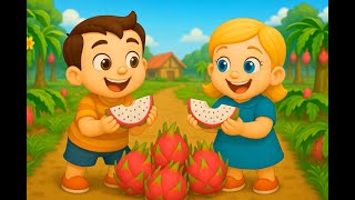 🐝🍓🎵 Lagu Anak Kebun Buah Naga | Taro dan Lumi