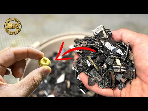 Recovering Pure Gold From 1kg of Mixed IC Chips (Full Process Revealed!)”