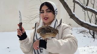 Qaralı Gün Və Bıldırcın Kəsimi Qarın İçində Bıldırcın Qril Edilməsi İslami Kəsim