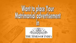Times of India Matrimonial Classified ad booking Online