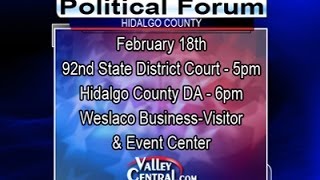 LIVE VIDEO: Hidalgo County District Attorney Political Forum