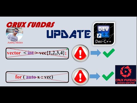 How to Update Dev C++ | Issue in auto iterator and vector ...