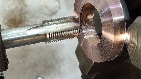 Bor thread making with using a tap on lathe