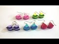 How to make Paper Weaving Fan Shape Earrings