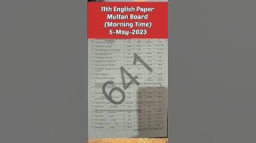 11th class English Multan board paper group 1 morning time 2023|firstyear English solvedpaper 2023