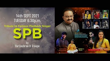 LIVE - "TRIBUTE TO FAMOUS PLAYBACK SINGER - SPB" by Varijashree & troupe | @ Bengaluru Ganesha Ut...