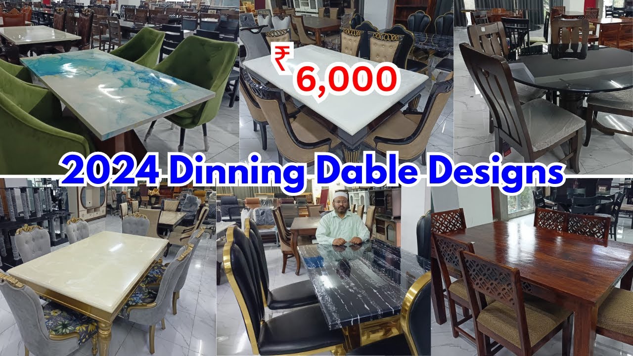 Dining Table Designs 2024 Wtih Price in Nampally Furniture Wholesale