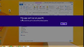 How To Fix This App Can T Run On Your Pc In Windows 10 8 1 Easy Youtube