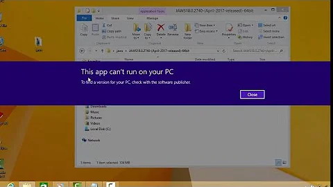 How To Fix This App can't run on your PC On Windows 8/10