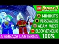 LEGO Batman 3 #31 FASE 6 A AMEAÇA LANTERNA 100% MINIKITS PERSONAGENS ADAM WEST