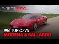 On refait le match  ferrari 360 modena lamborghini gallardo porche 996 turbo