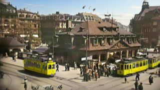 Frankfurt, Germany 1930s in color [60fps, Remastered] w/sound design added