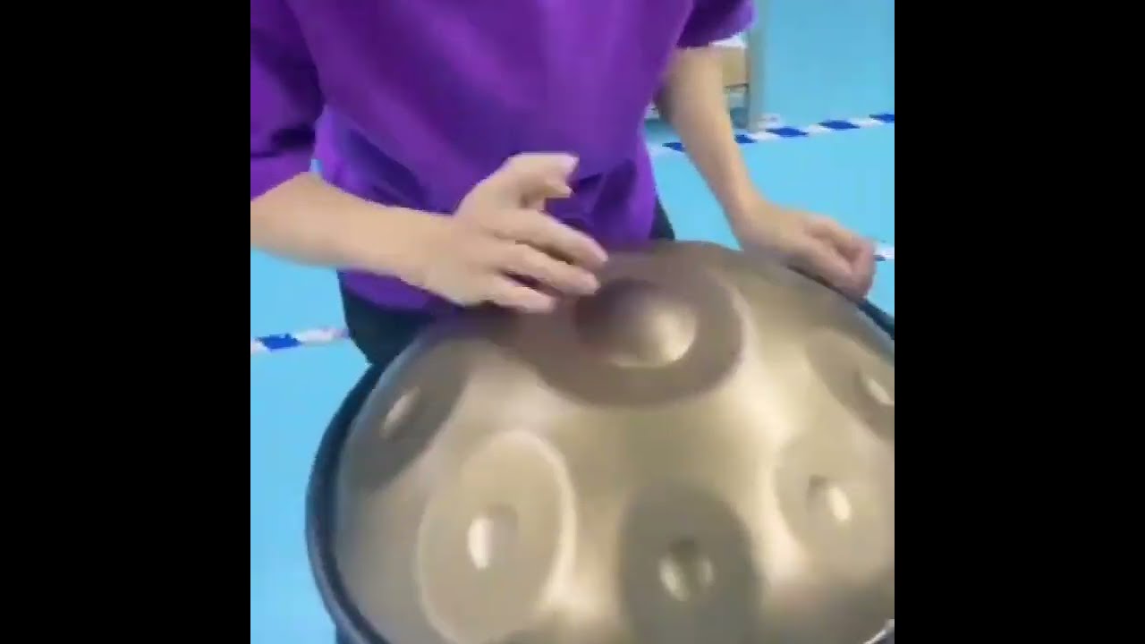 Handpan Mini 18 Inches Pure Golden 9 Notes G minor Hangdrum with