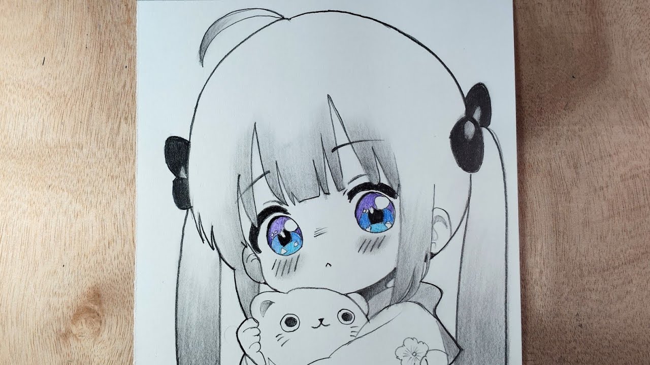 A Cute Anime Girl Drawing || Easy Anime Drawing 