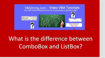 What is the difference between combobox and ListBox