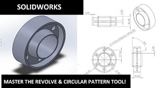 MASTERING THE REVOLVE AND CIRCULAR PATTERN TOOLS ON SOLIDWORKS!