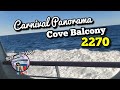 Carnival Panorama Cove Balcony 2270 Cabin Tour