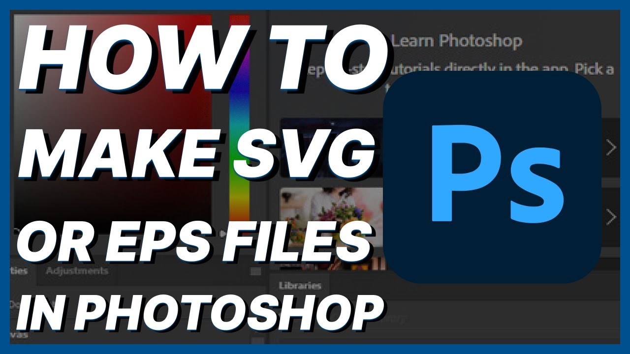 How To Make SVG Or EPS Files In Photoshop - YouTube