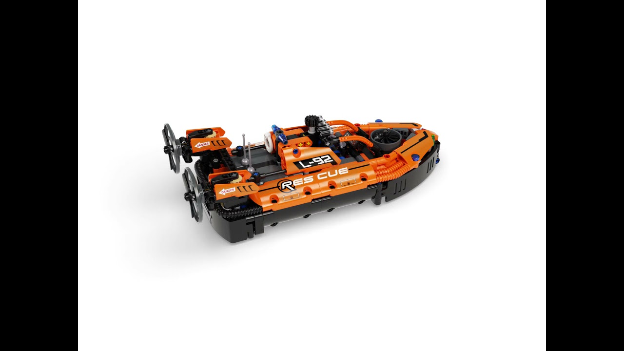 LEGO 42120 Technic Aéroglisseur de Sauvetage, Avion, Jouet de Construction  2 en 1, Cadeau Fille et Garçon dès 8 ans