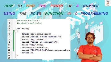 How to find the power of a number using the pow() function in C programming