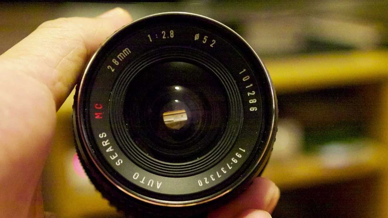 Sears 28mm f2.8 manual focus legacy lens --mini review - YouTube