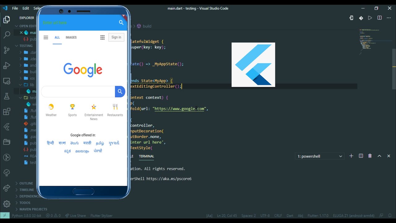 Flutter browser. Flutter WEBVIEW example. Url launcher