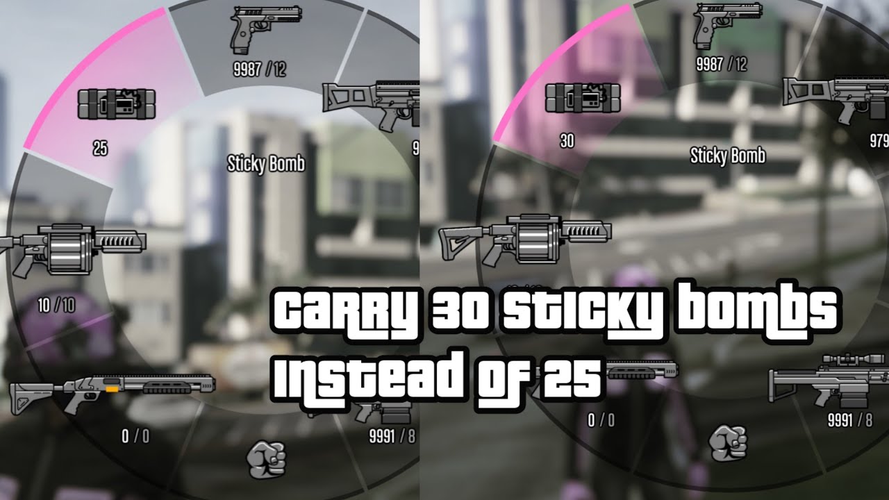How to carry 30 sticky bombs instead of 25 In GTA 5 ONLINE