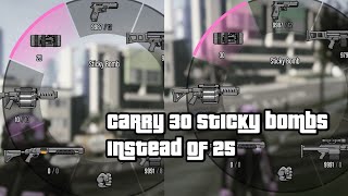 How to carry 30 sticky bombs instead of 25 In GTA 5 ONLINE