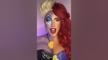 Heroes Vs Villains pt 2 - Ariel Vs Ursula! #ariel #ursula #thelittlemermaid #makeuptutorial