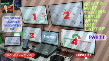 How To Connect 4 Monitors with One Laptop ll @IDEAOFTHETRADING #sharemarket #trading #trader #video 