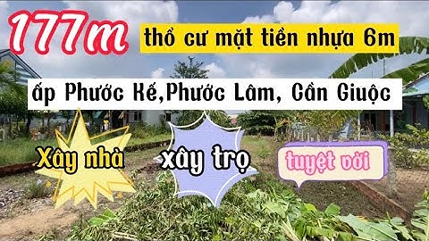❤️ 177m thổ cư mặt tiền đường nhựa. Phước Lâm Cần Giuộc |Ngọc Tâm đất giá rẻ