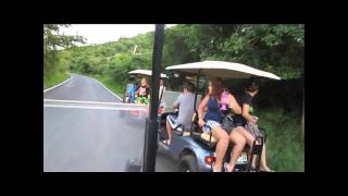 Golf Kart Racing in Culebra, Puerto Rico